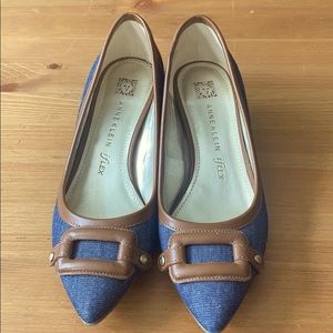 Anne Klein iflex kitten heel pumps, size 6.